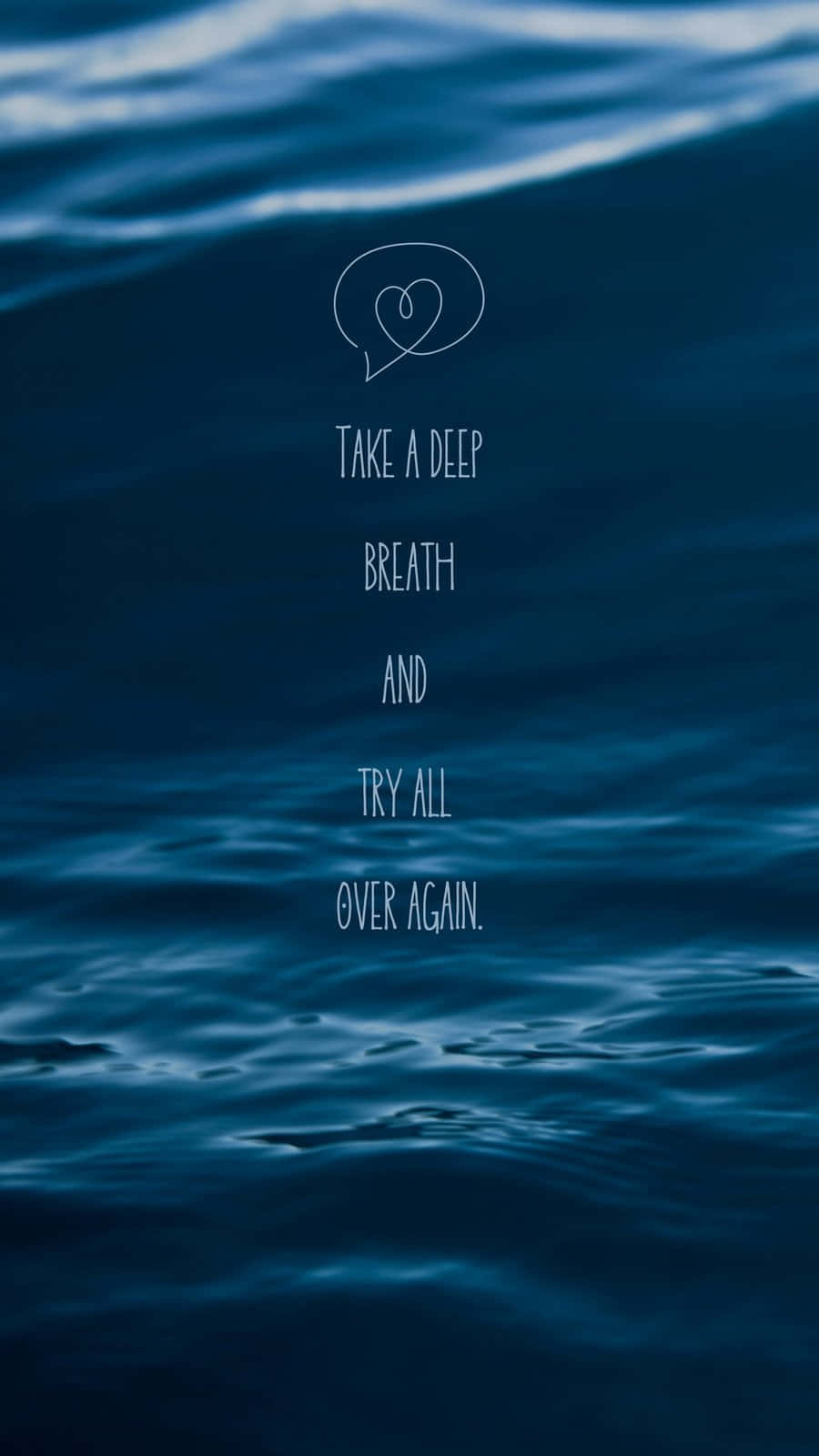 Inspirational Quote Over Water Background Wallpaper