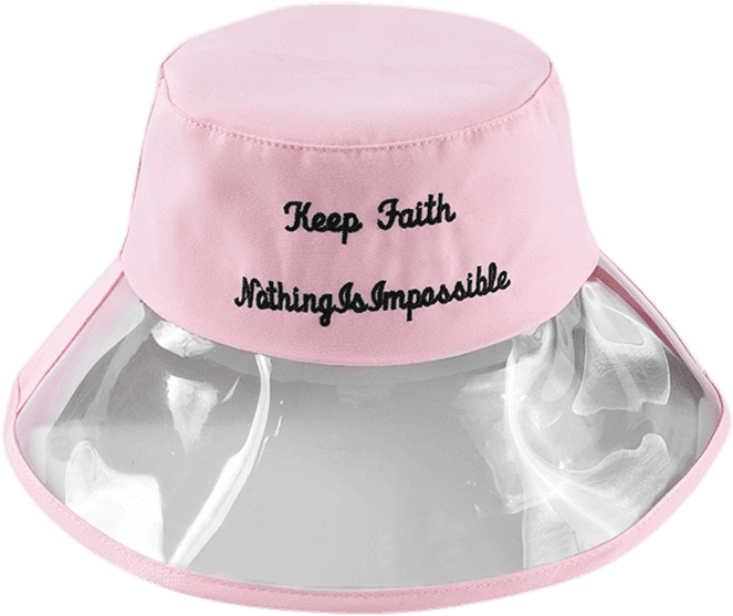 Inspirational Quote Pink Bucket Hat PNG