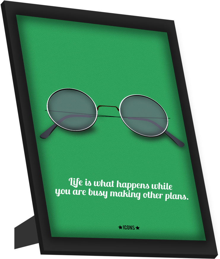 Inspirational Quote Sunglasses Frame PNG