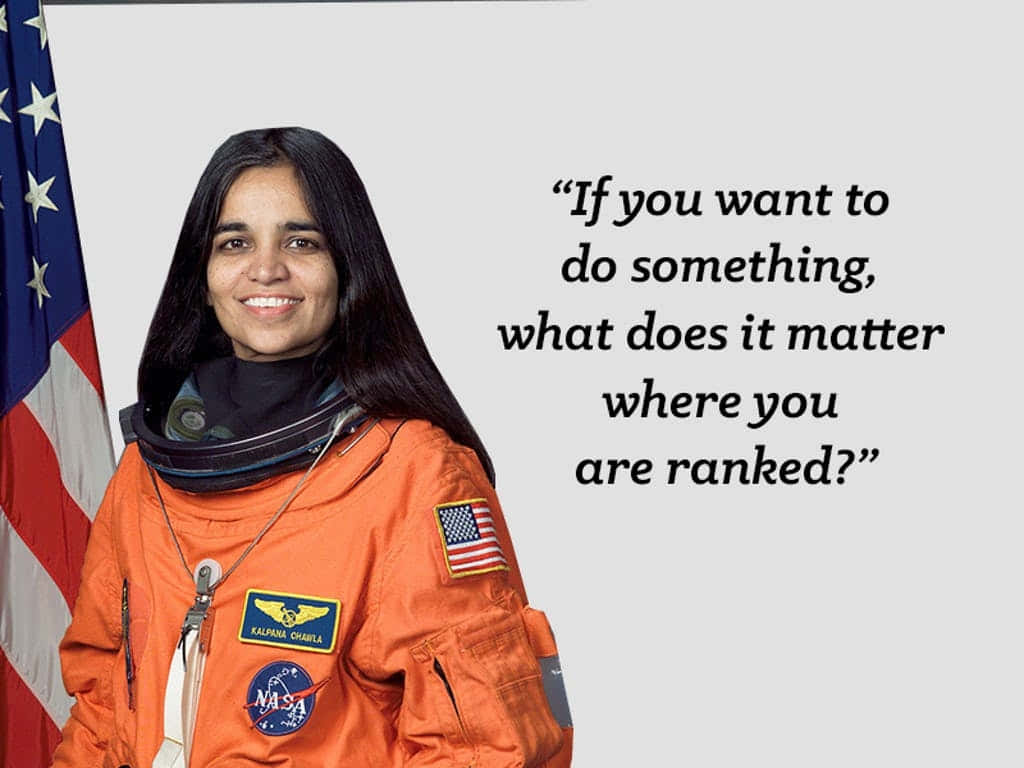 Inspirerende Quote Van Astronaut Achtergrond