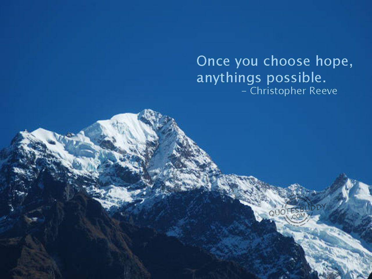 Inspirational Quotes On Choose Hope