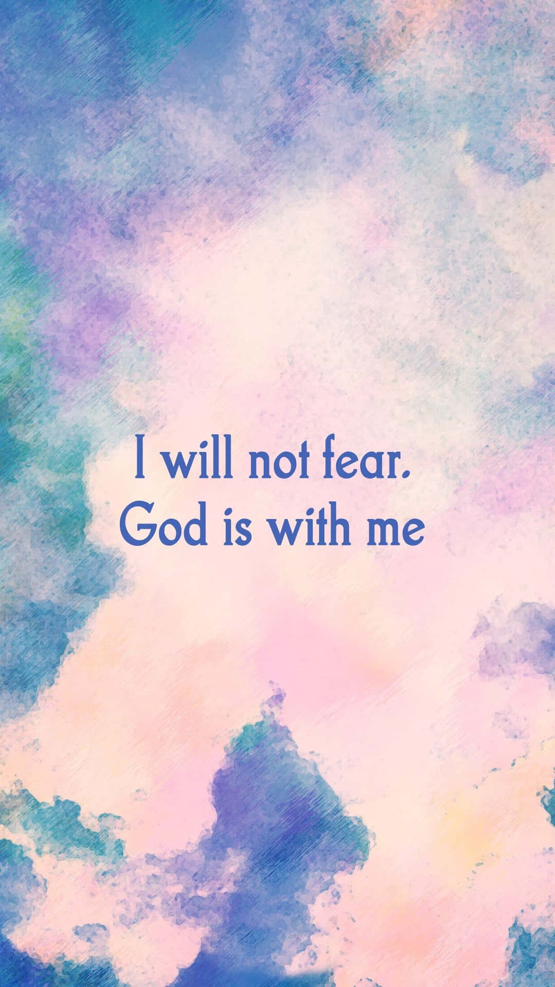 Inspirational Religious Quote God Is With Me Wallpaper