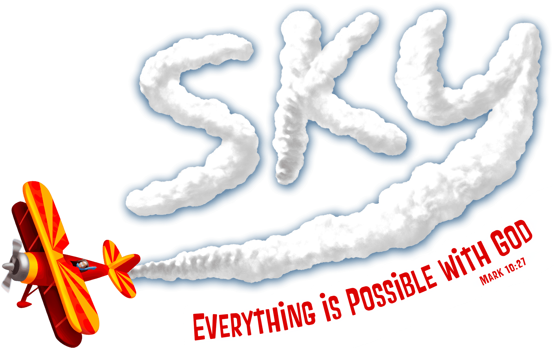 Inspirational Sky Writing Aeroplane Banner PNG