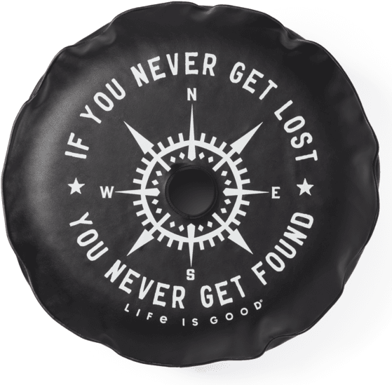 Inspirational Spare Tire Cover Compass Design PNG