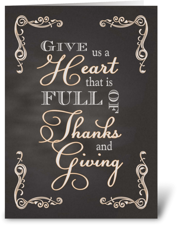 Inspirational Thanksgiving Chalkboard Art PNG