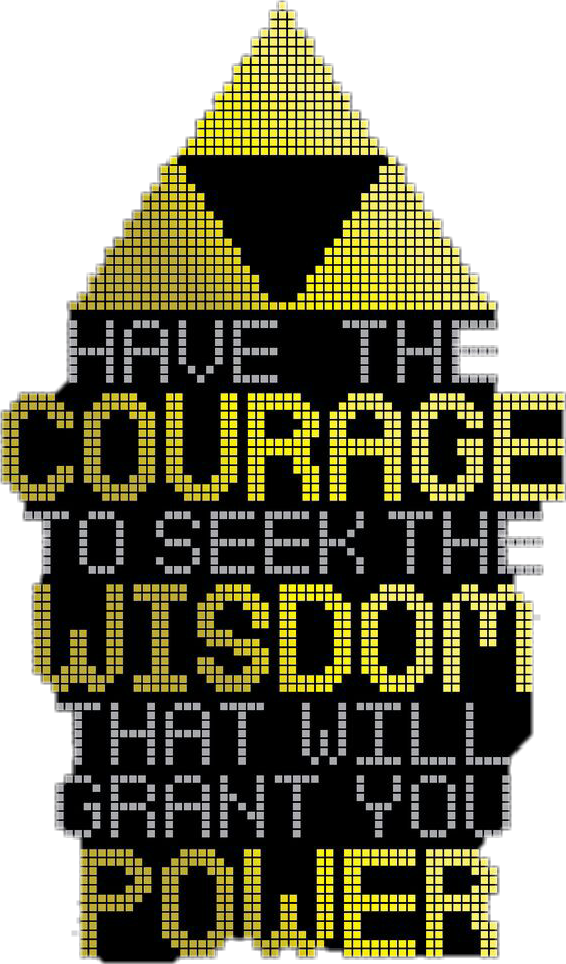 Inspirational Triforce Quote Pixel Art PNG