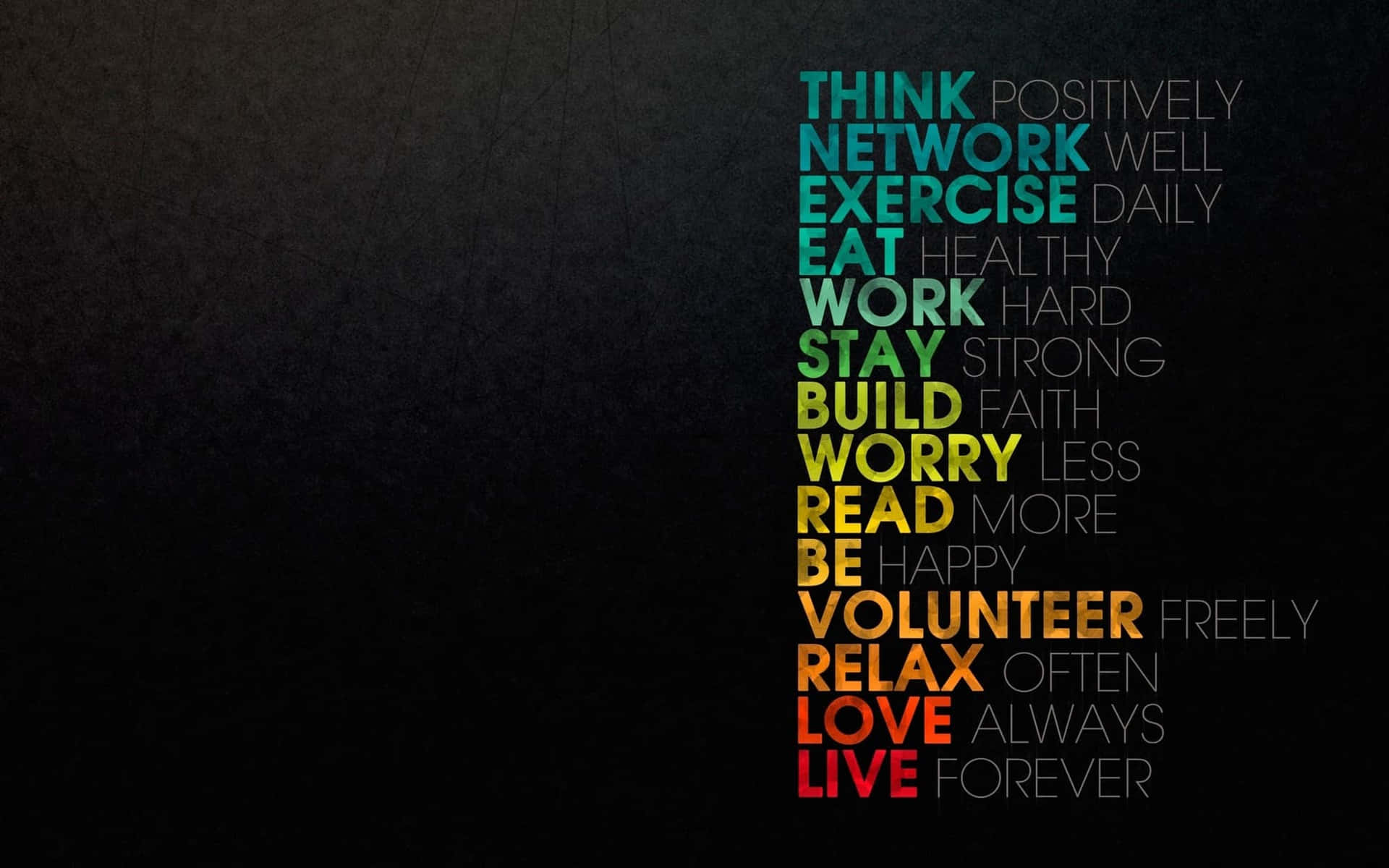 Inspirational Wellness Quotes Black Background Wallpaper