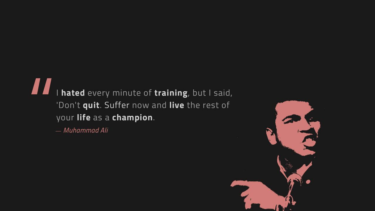 Inspiring Quote Muhammad Ali Wallpaper