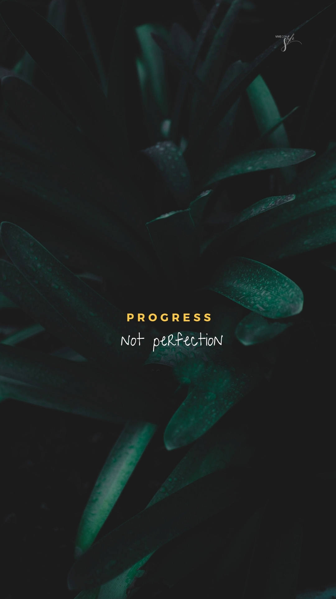 Inspiring Quotes Phone Progress Not Perfection Wallpaper
