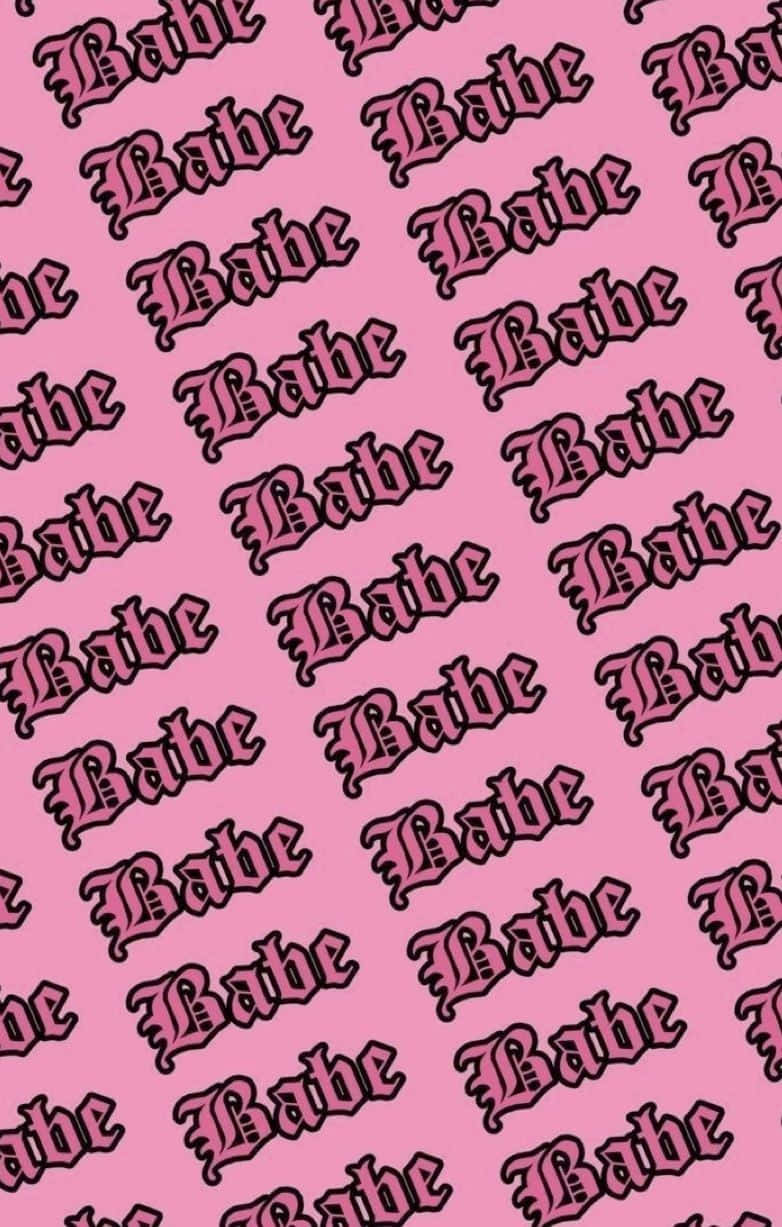 En pink baggrund med ordet bbq i midten Wallpaper