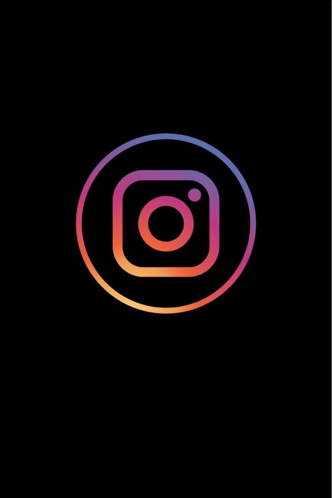 Instagramtransparent Logotyp Svart Bakgrund