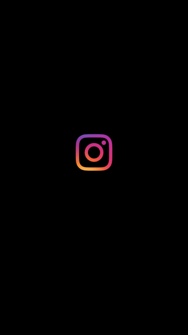 Download Instagram Logo Icon Center Black Background | Wallpapers.com