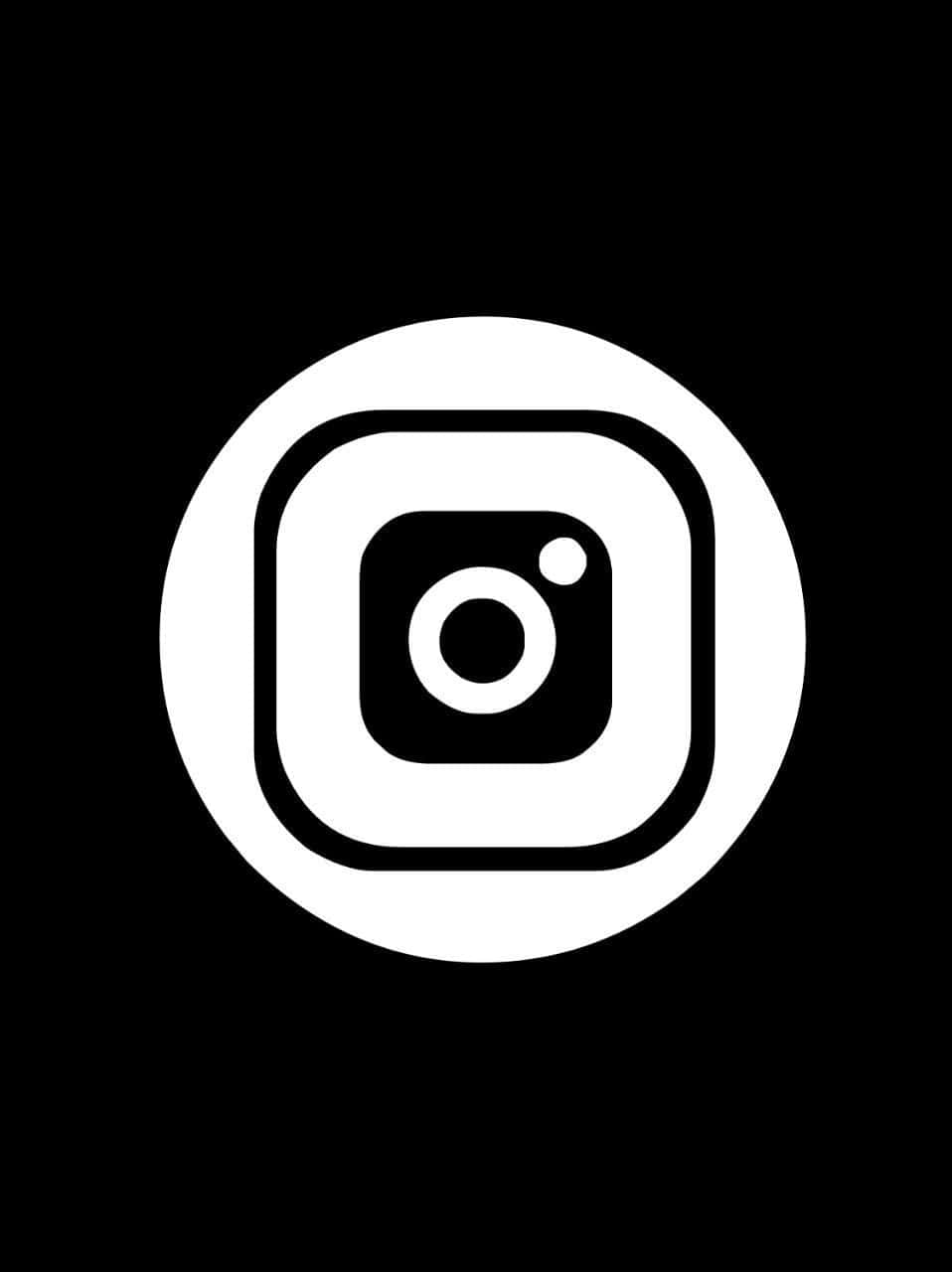 Iconavettoriale Di Instagram Su Sfondo Nero