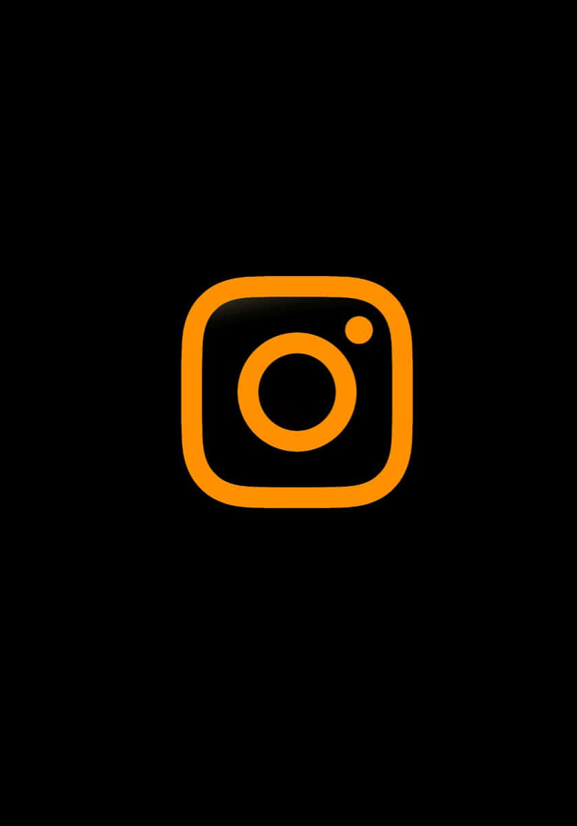 Instagram Orange Logo Black Background