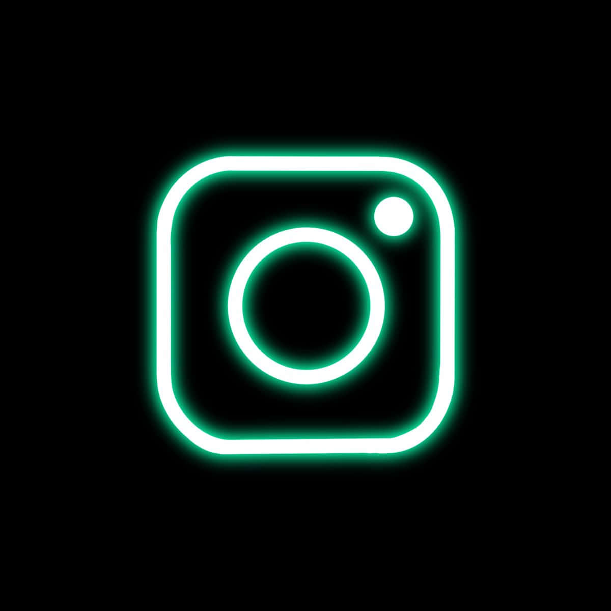 Download Instagram Black Neon Logo Background | Wallpapers.com