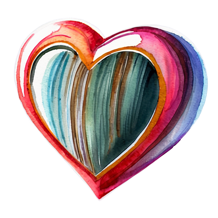 Instagram Heart Watercolor Png Mcs PNG