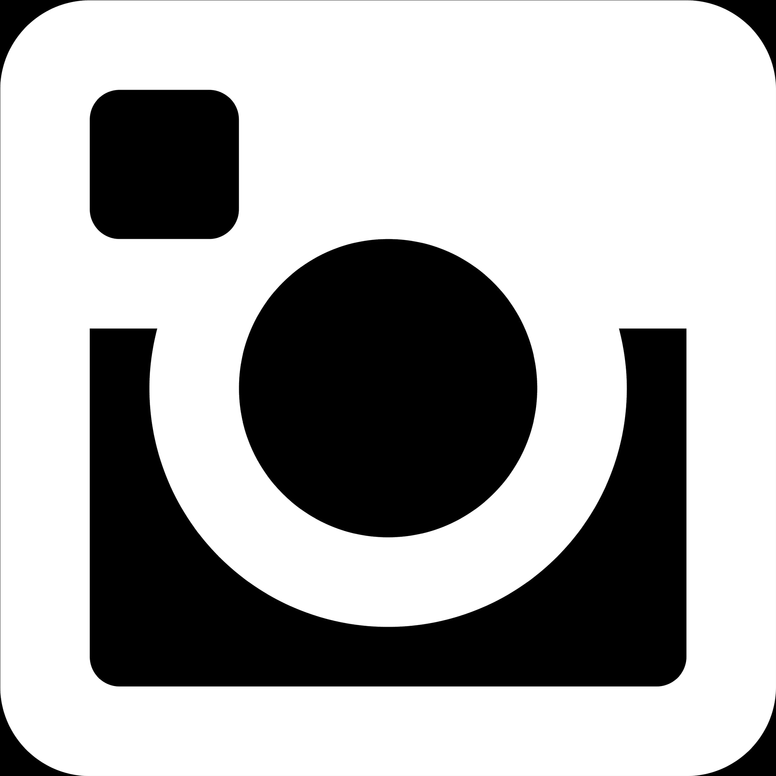 Instagram Logo Blackand White PNG