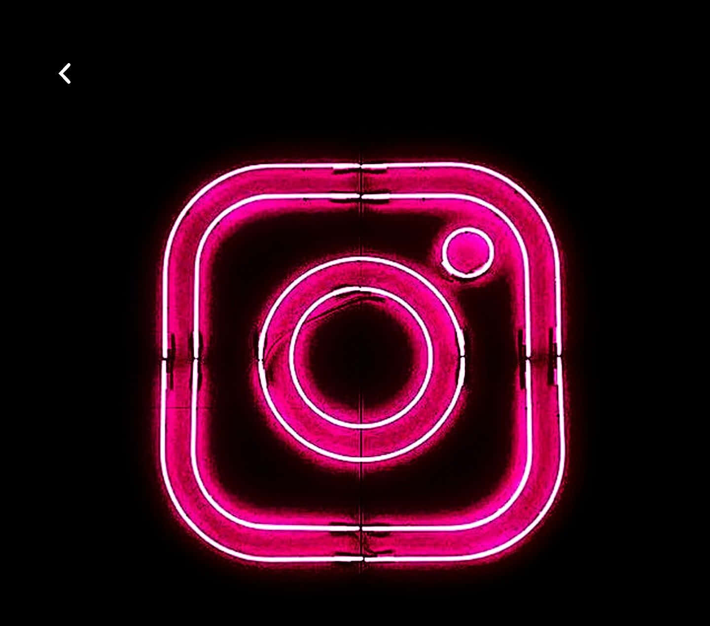 Neon Pink Instagram Logo Picture