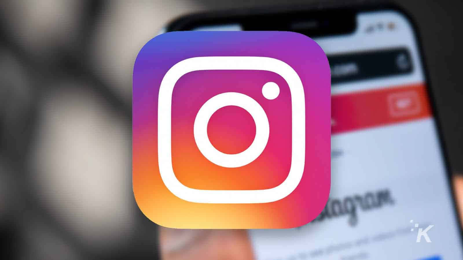 Instagram Logo On Screen Picture
