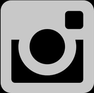 Instagram Logo White Monochrome PNG