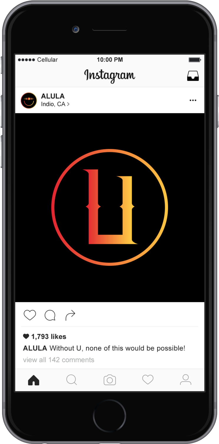 Instagram Post A L U L A Logo PNG