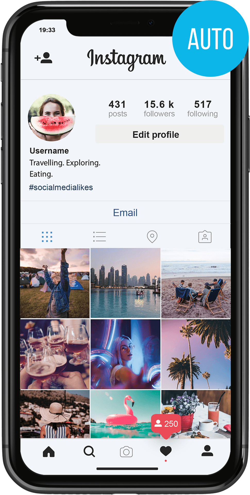 Instagram Profile Travel Influencer PNG