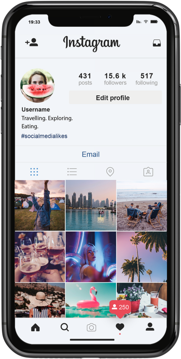 Instagram Profile Travel Influencer PNG