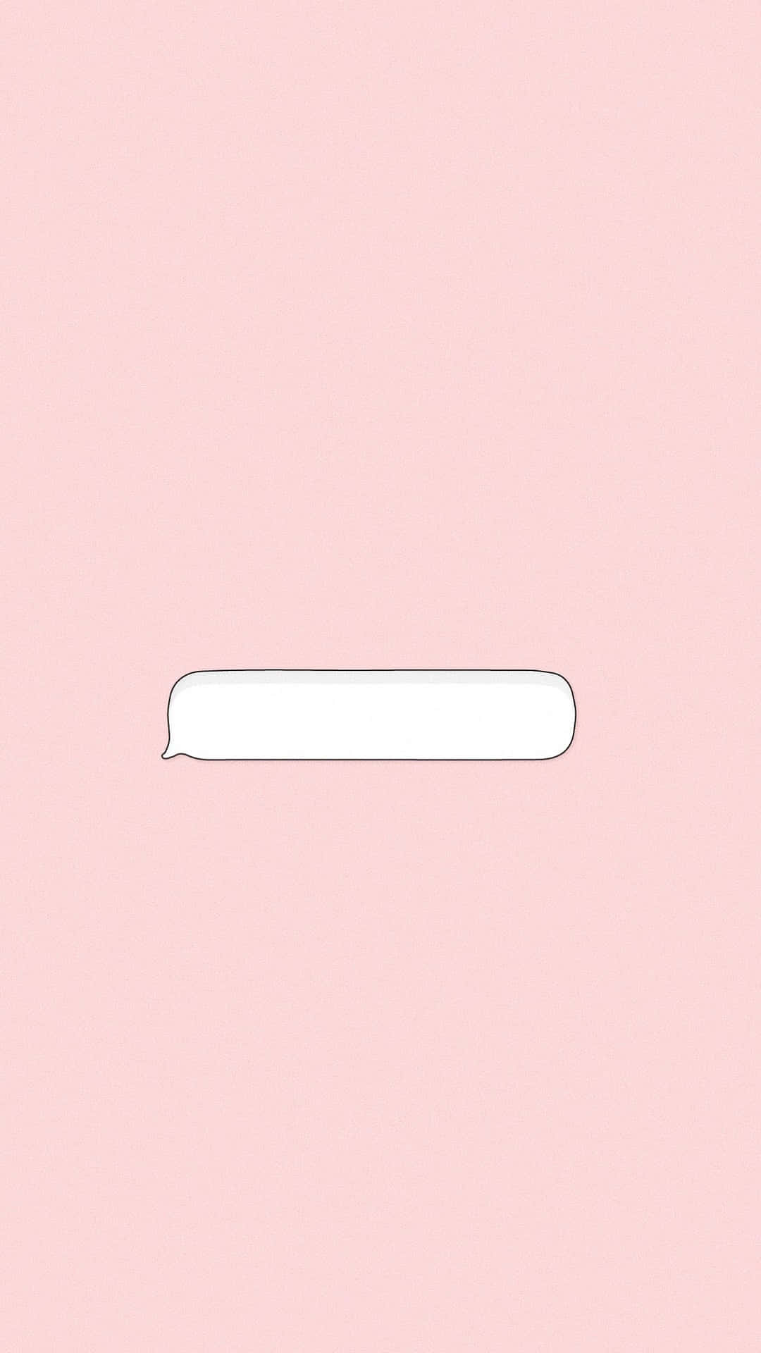 a pink background with a white text bubble