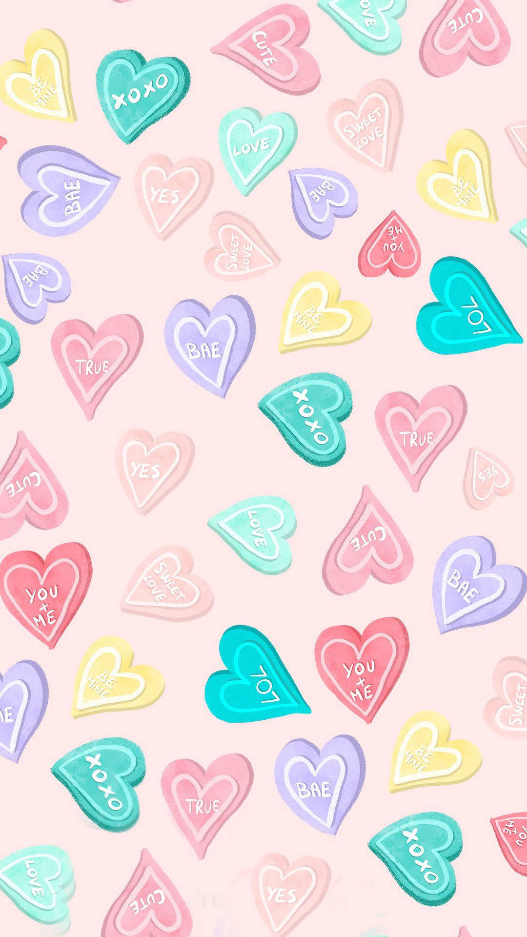 Instagram Story Colorful Love Valentines Heart Wallpaper