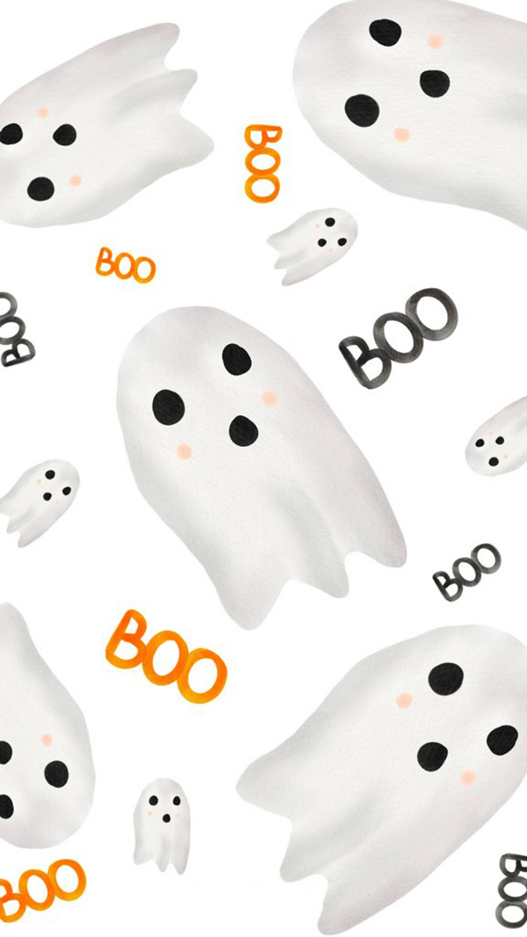 Instagram Story Halloween Ghost Pattern Background