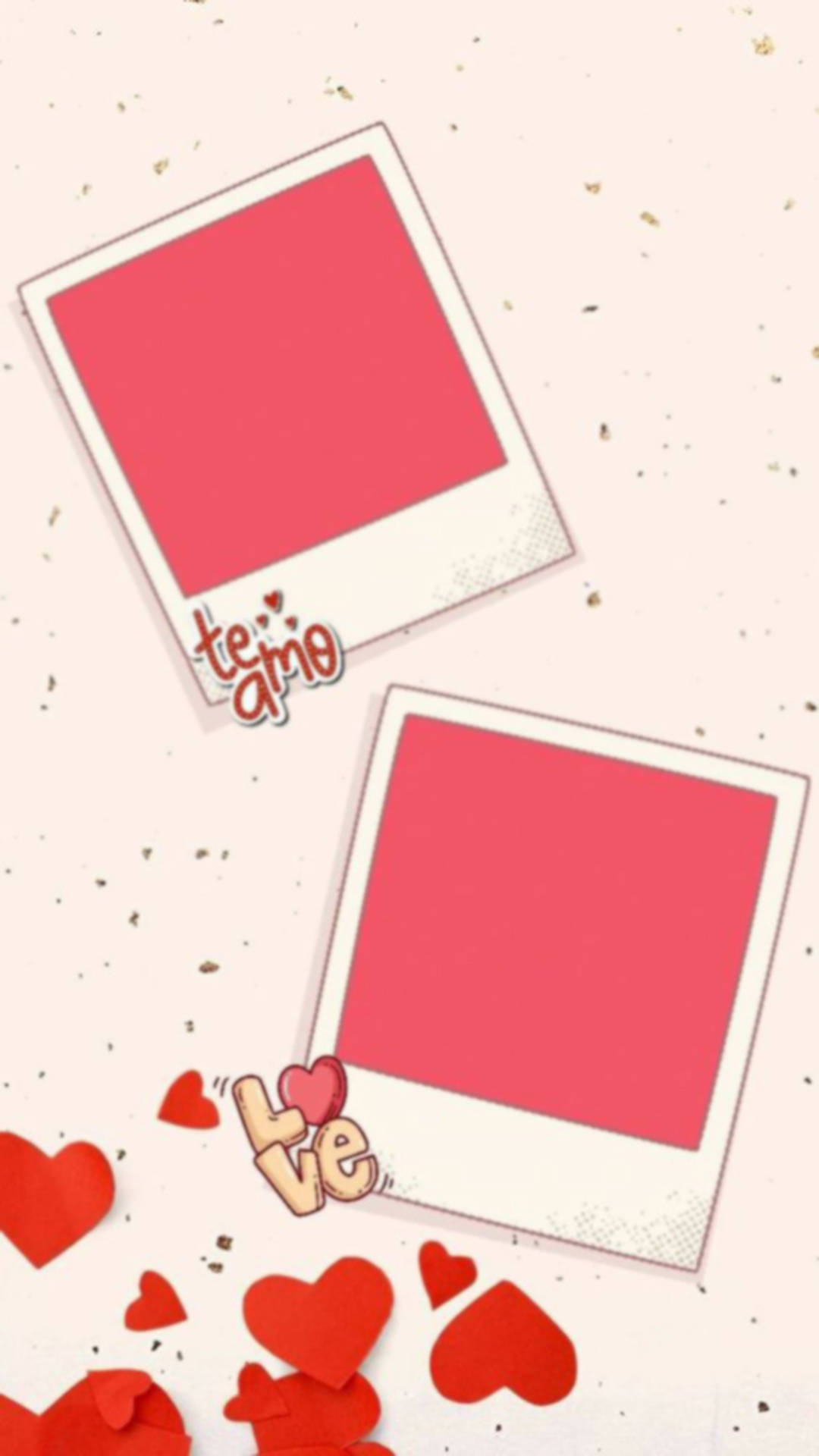 Instagram Story Valentines Day Polaroid Template Background