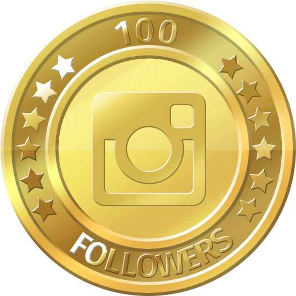 Instagram100 Followers Milestone Coin PNG