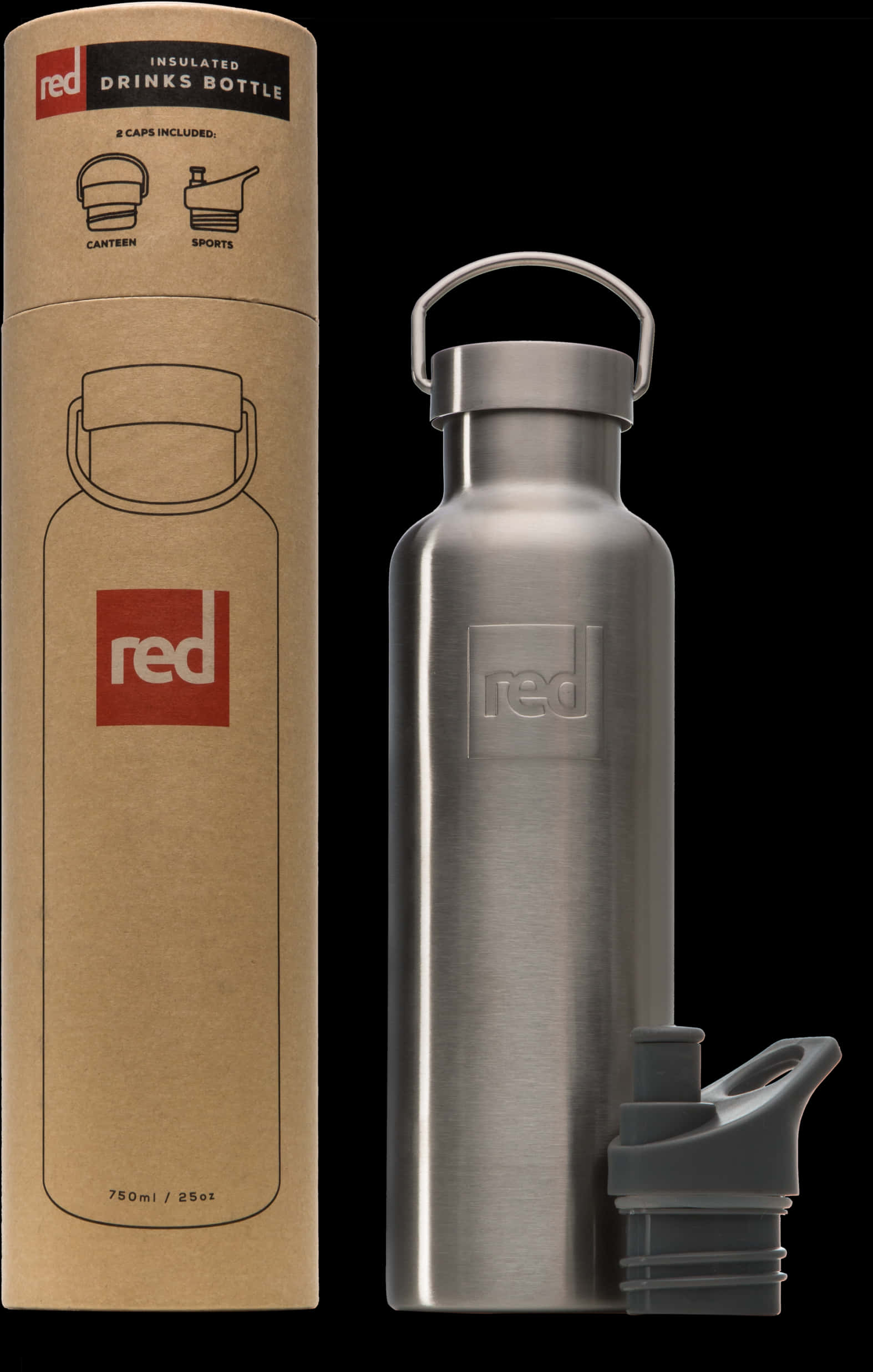 Insulated Drinks Bottlewith Packagingand Caps PNG