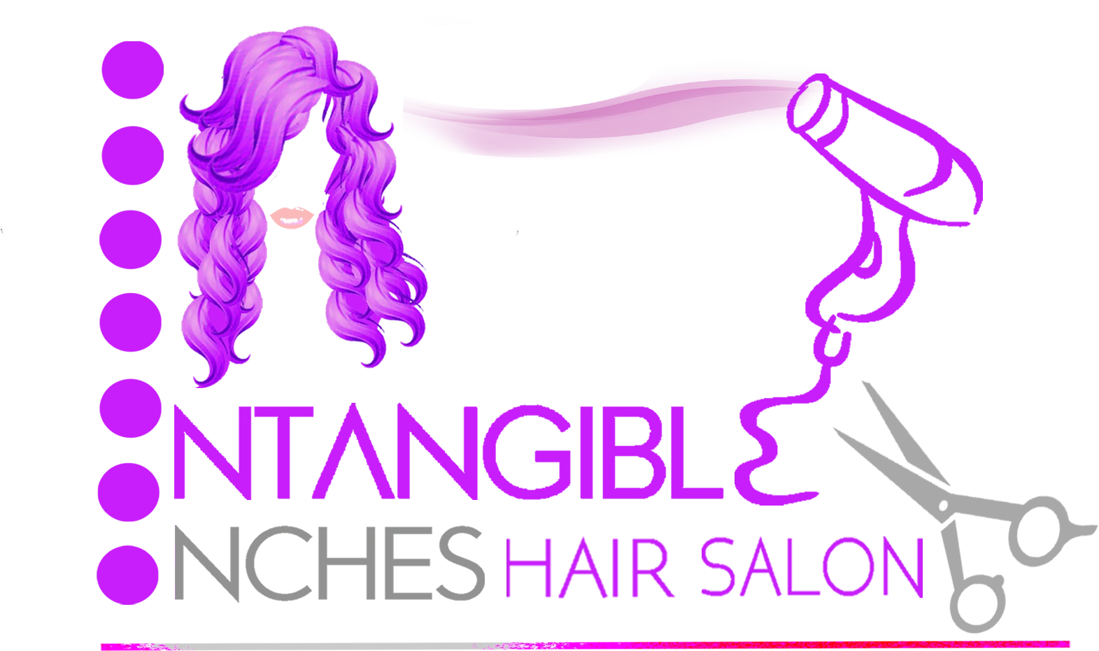 Intangible Inches Hair Salon Logo PNG
