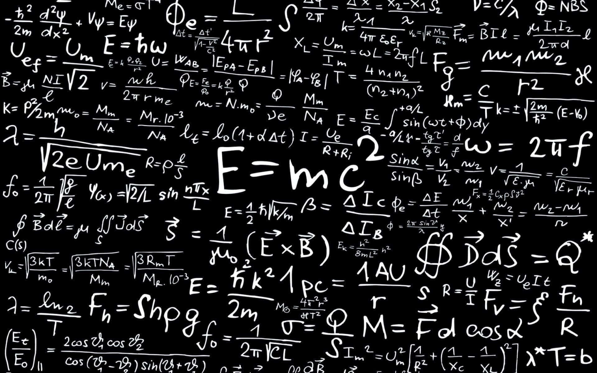 Integral Physics And Mathematics Formula Wallpaper