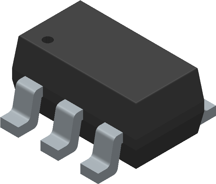 Integrated Circuit Component3 D Render PNG