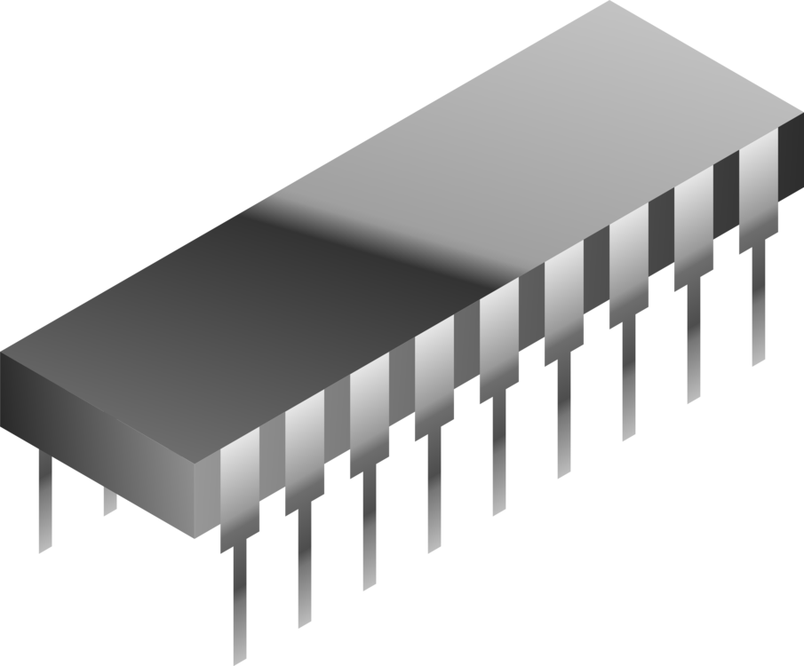 Integrated Circuit Package3 D Render PNG