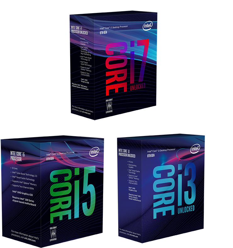 Intel Core Processor Boxes PNG