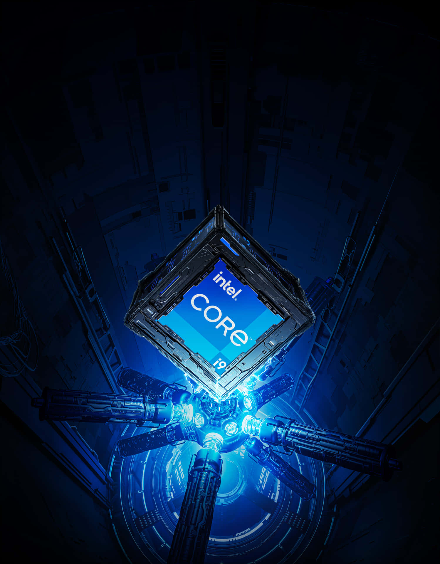 Intel Core Processor Futuristic Design Wallpaper