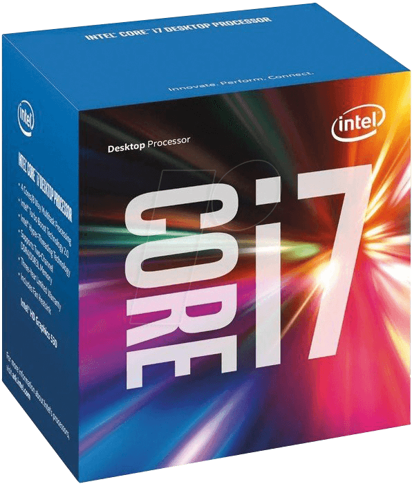 Intel Corei7 Processor Box PNG