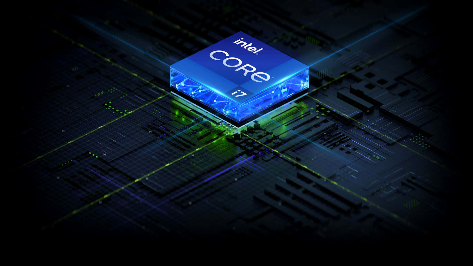 Intel Corei7 Processor Illuminated Wallpaper