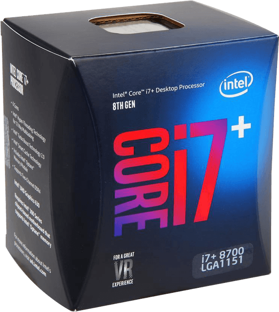 Intel Corei78th Gen Processor Box PNG