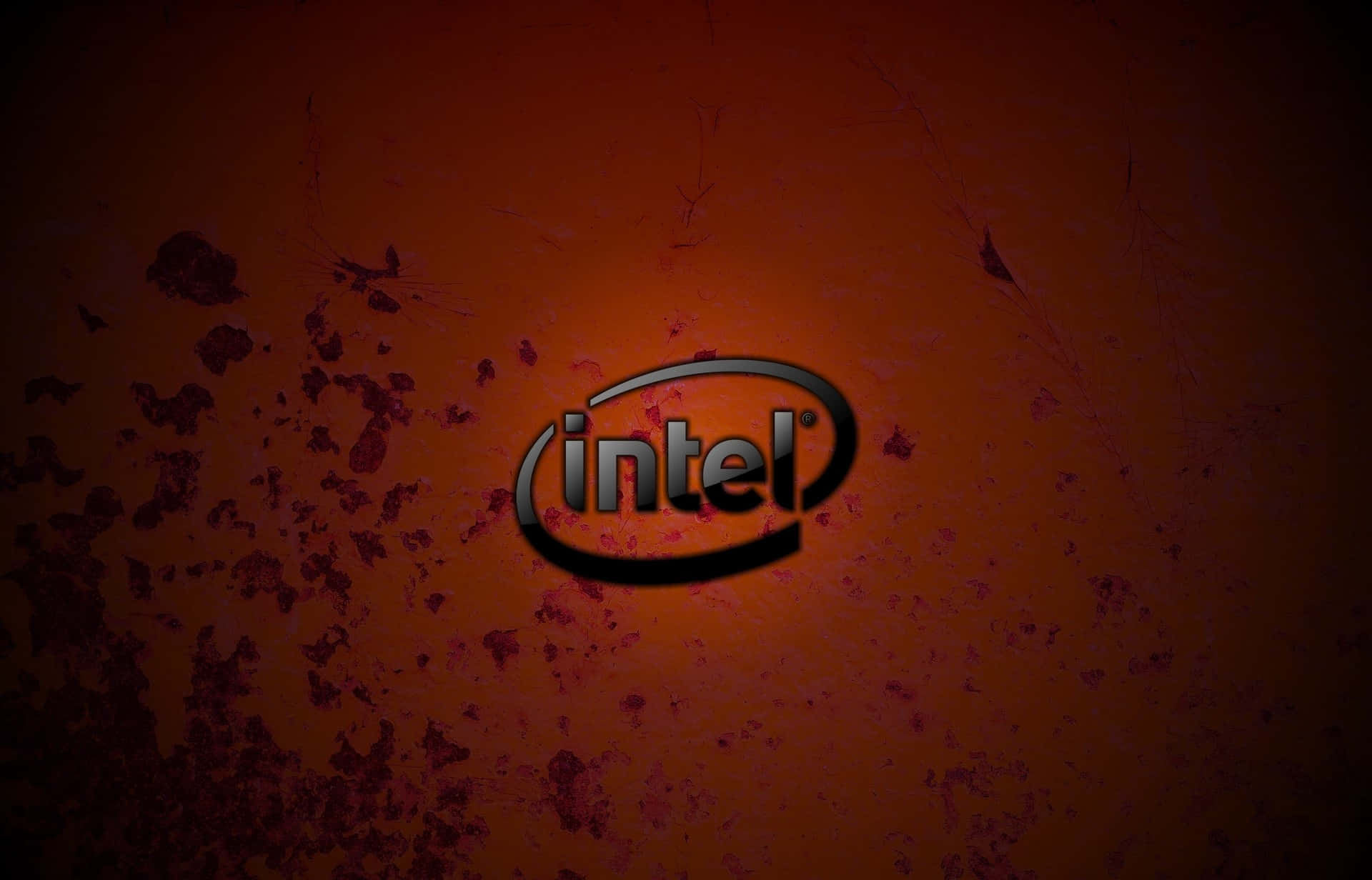 Intel Logoon Red Background Wallpaper