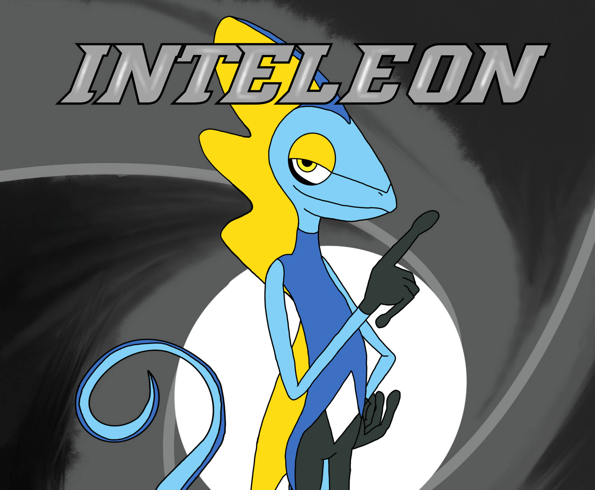 Inteleon Art With Text Background