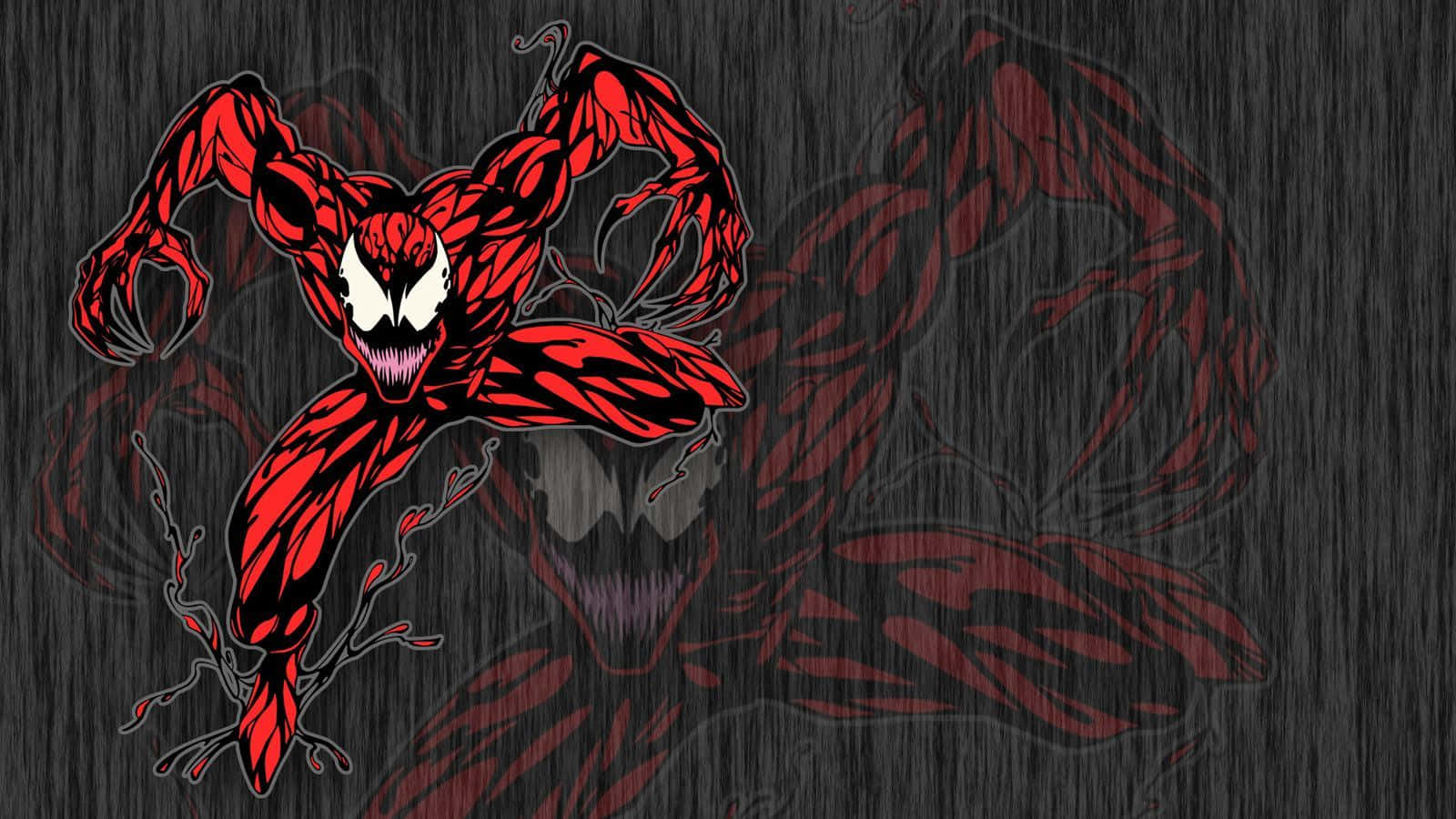 Intensaacción De Maximum Carnage Con Spider-man Y Venom Luchando Contra Carnage En Las Calles De La Ciudad De Nueva York. Fondo de pantalla