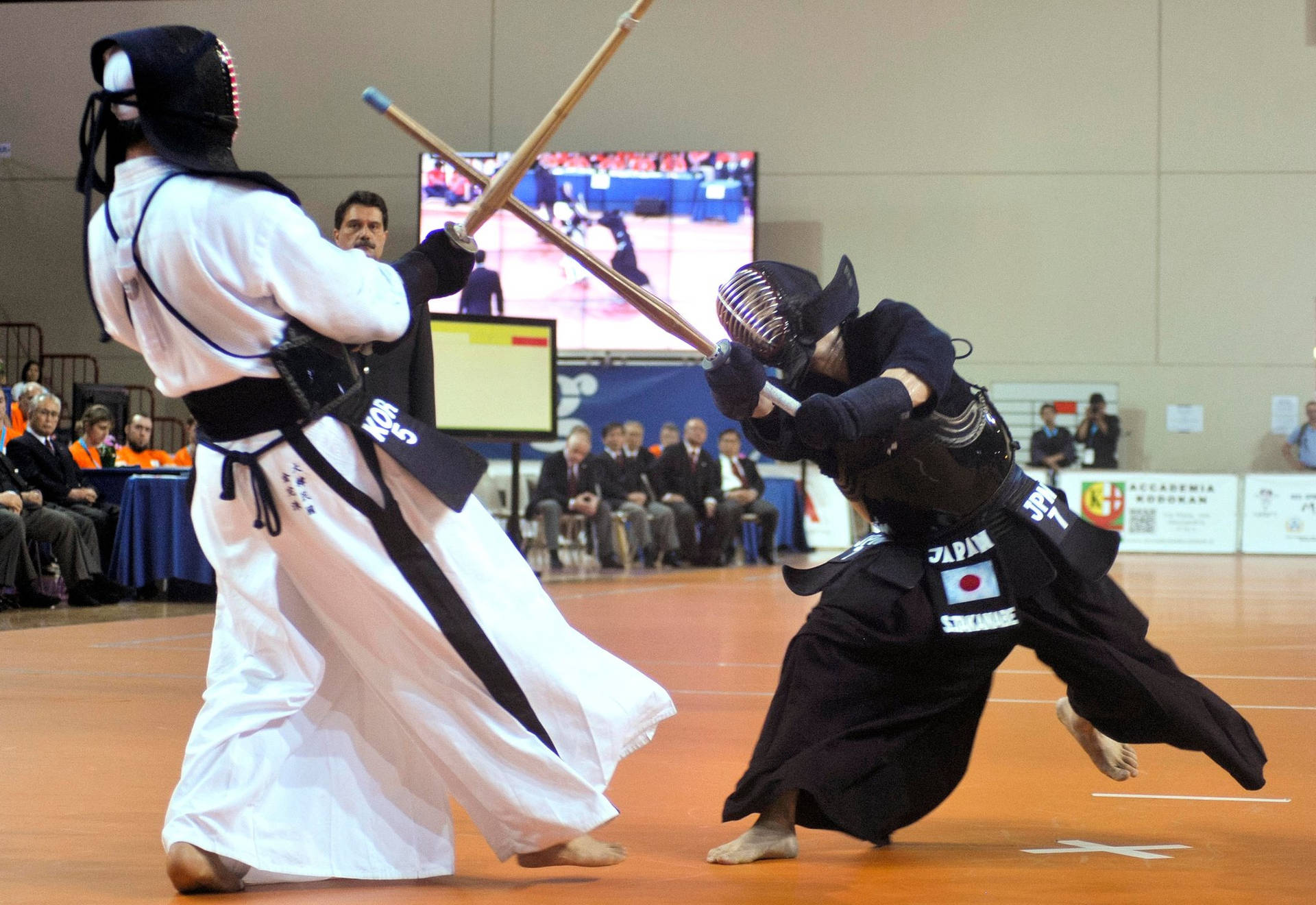 Intense 15. Kendo-mesterskab Italien Bevægelser Wallpaper Wallpaper