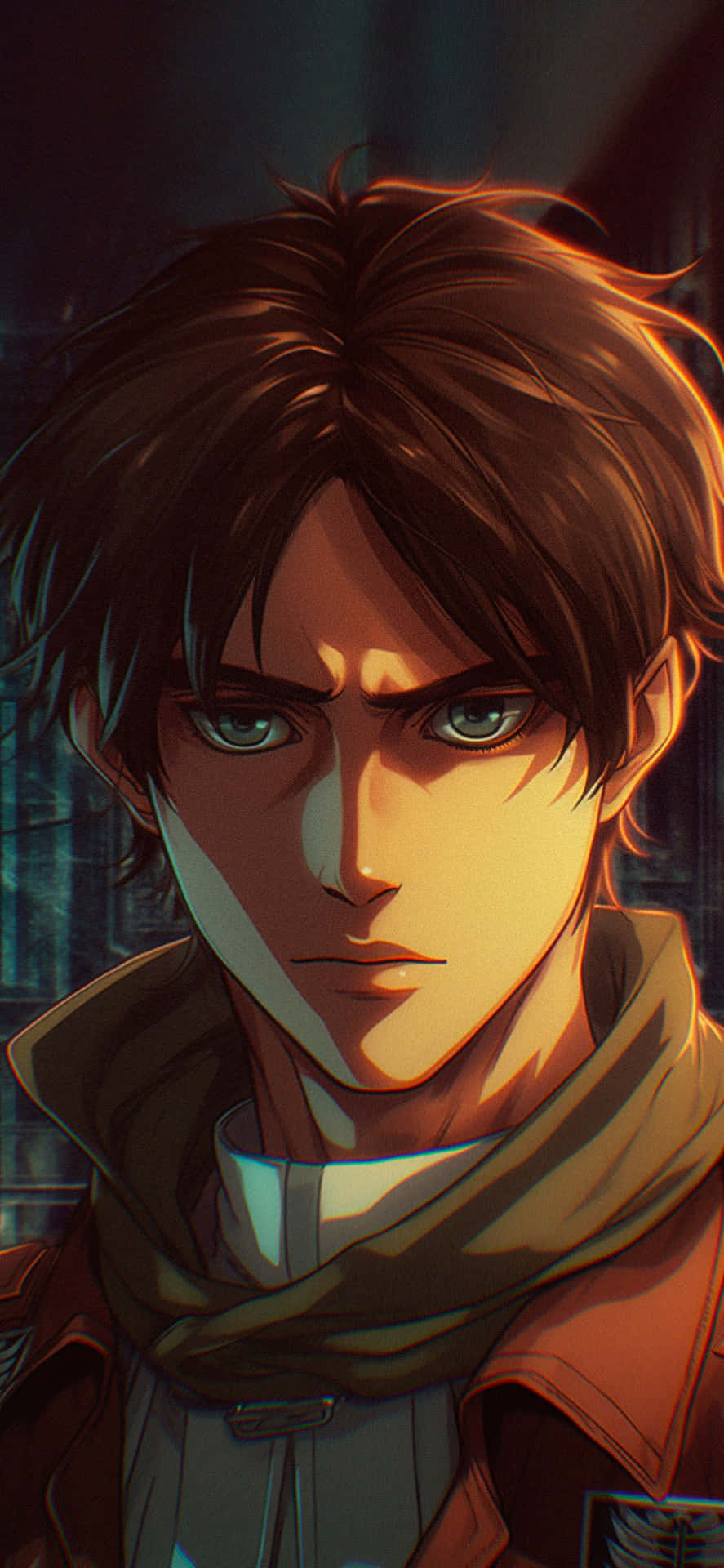 Intense A O T Character Portrait Wallpaper