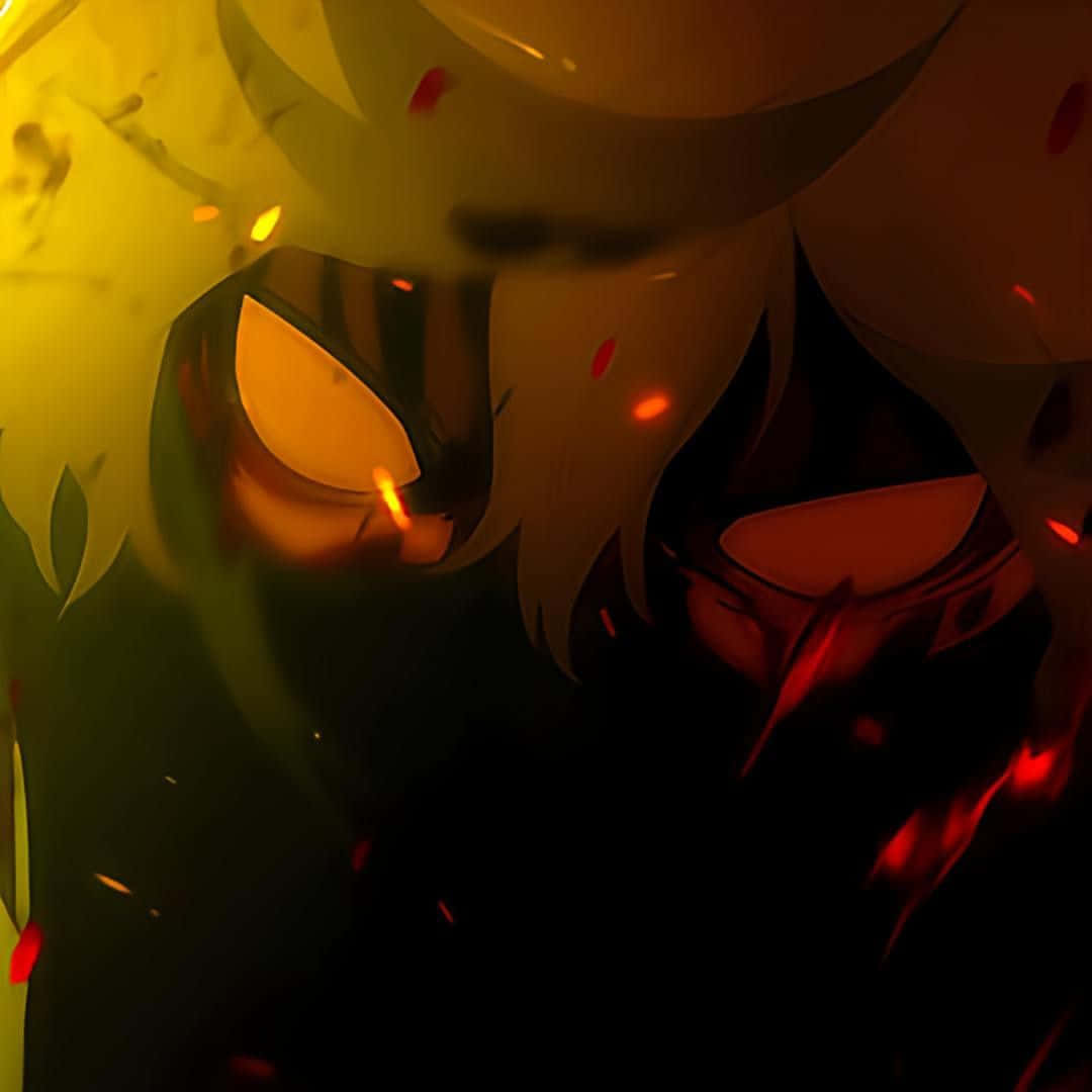 Intense Anime Character Glowing Eyes Wallpaper