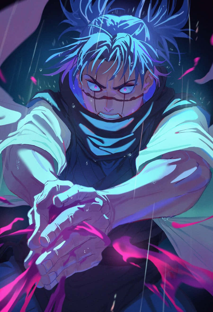 Intense Anime Character Power Up Wallpaper
