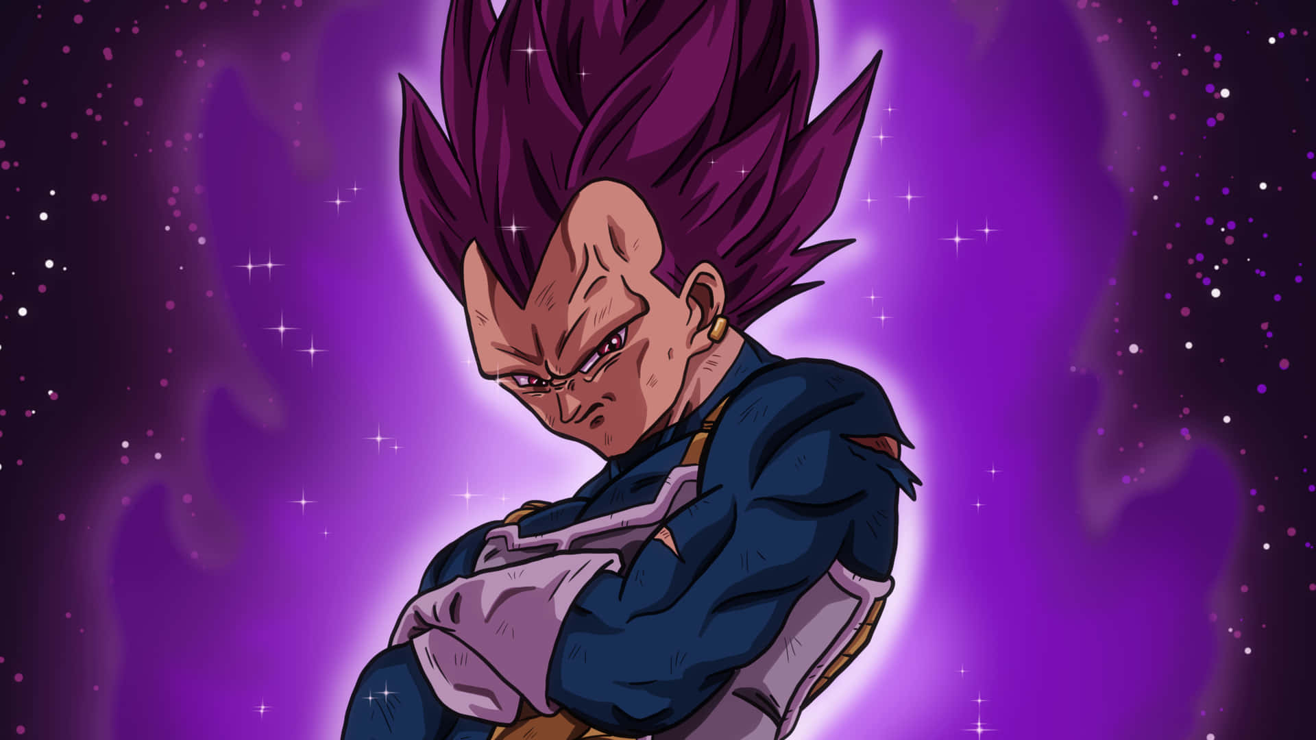 Intense_ Anime_ Character_ Space_ Background Wallpaper